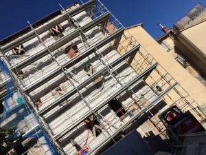 Echafaudage sur Facade Nice
